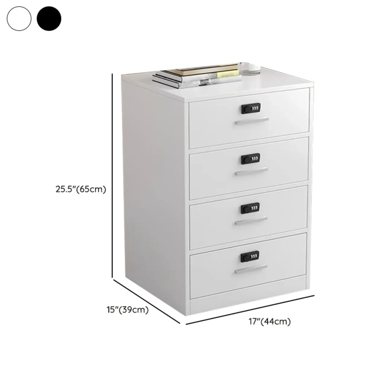 Traditional Steel Vertical Lockable Filing Cabinet for Home Office Image - 40