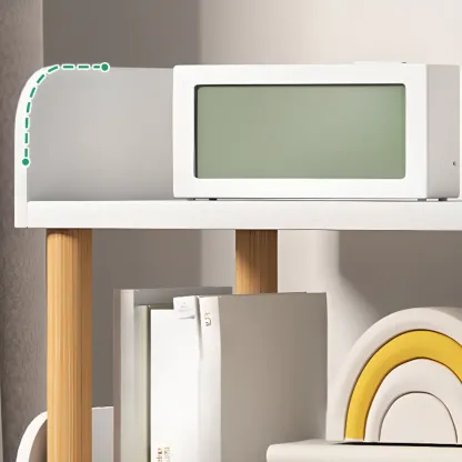 Vertical Natural Multi-Shelf Open Back Wood Bookcase Image - 26