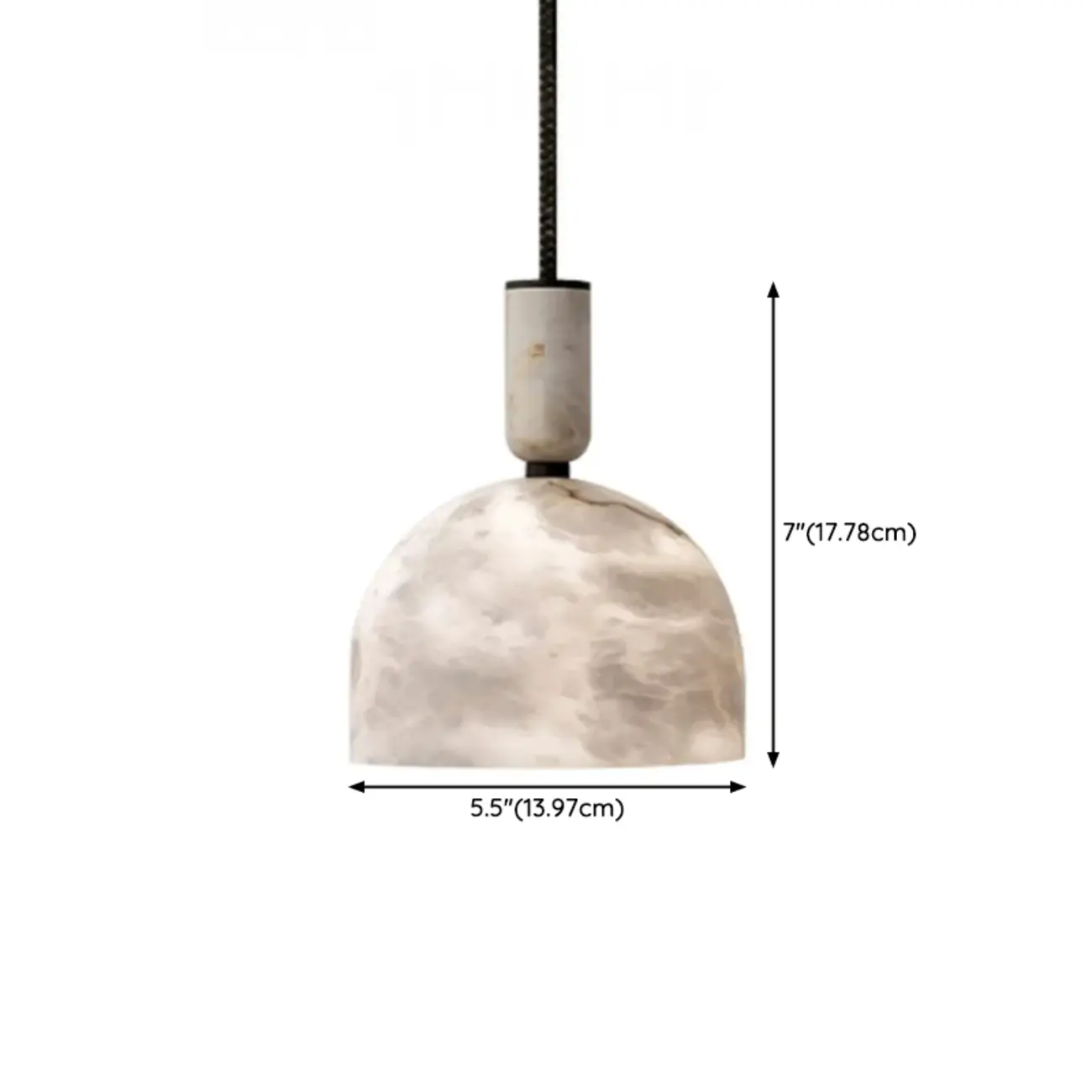 Contemporary Bedroom White Alabaster Dome Pendant Light #size | homeyfad