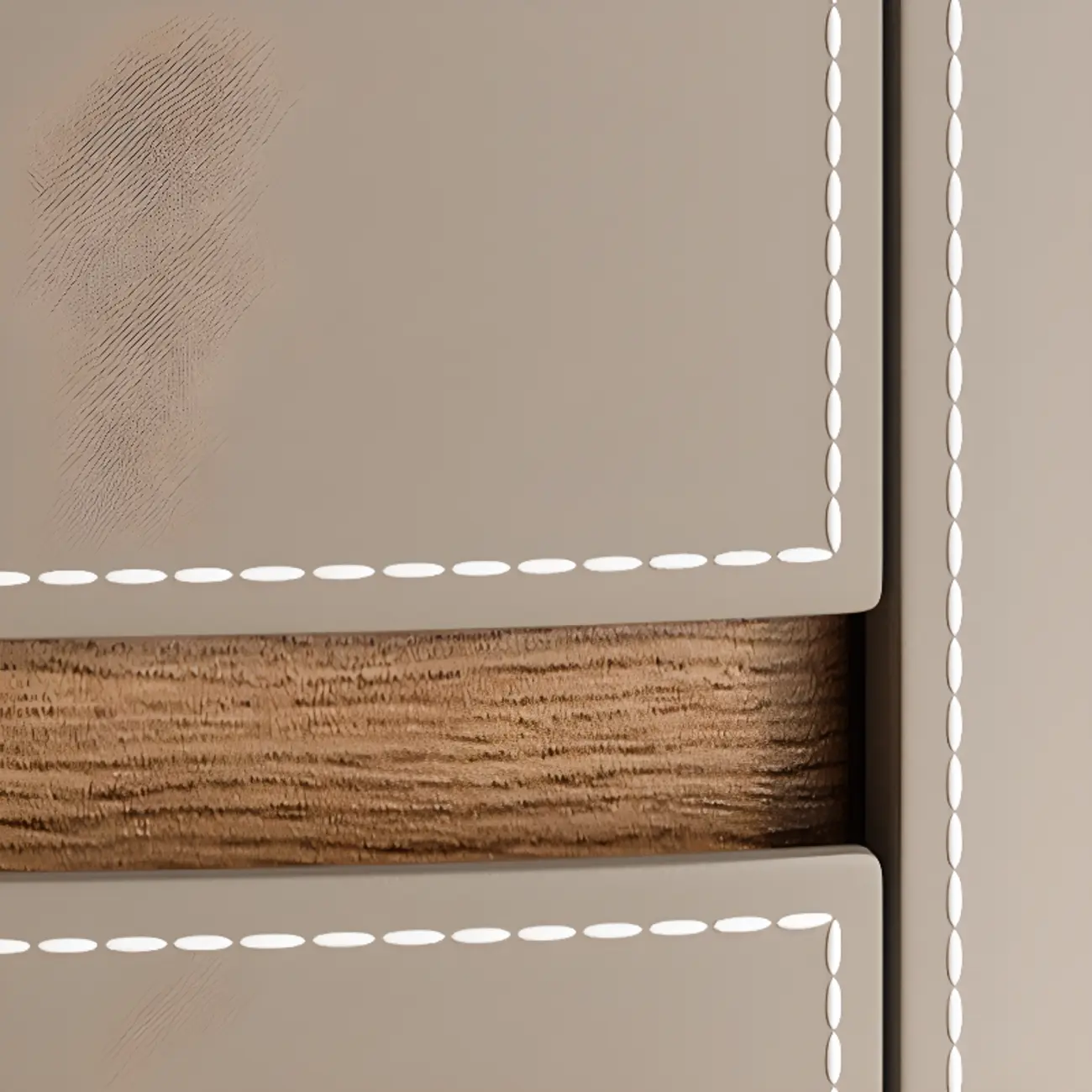 Trendy Low Tray-Top 2 Layer Solid Wood Nightstand Image - 6 | homeyfad