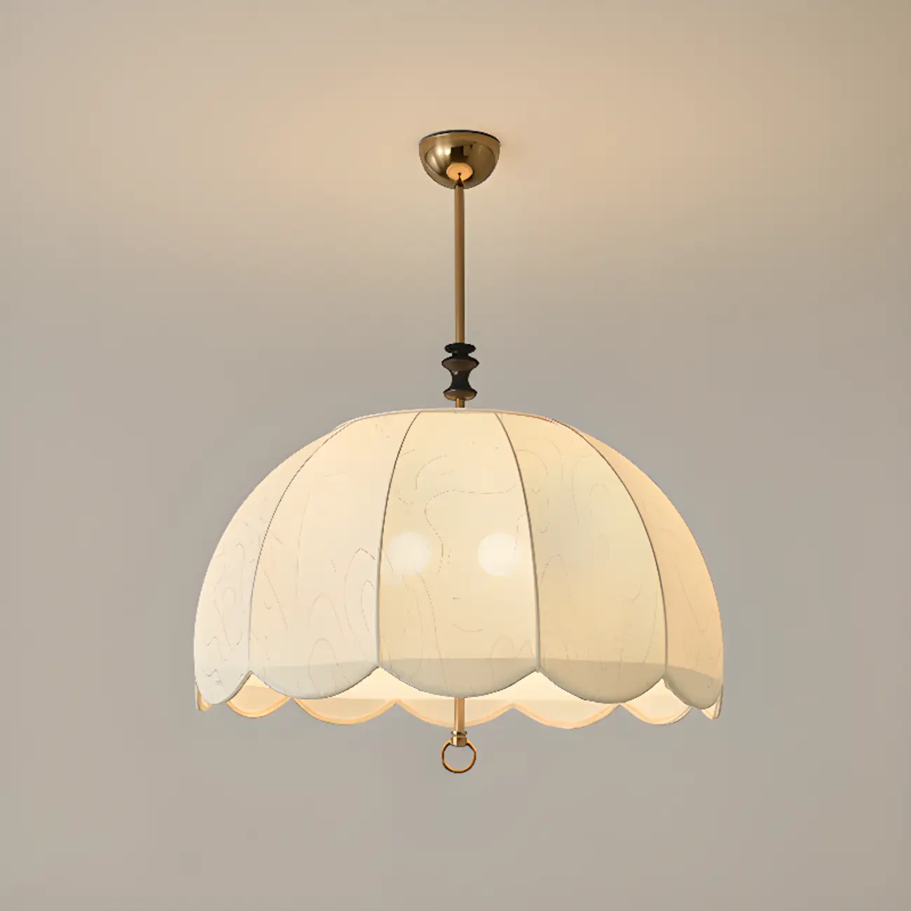 Vintage Fabric Dome Chandelier for Elegant Bedrooom Image - 5 | homeyfad