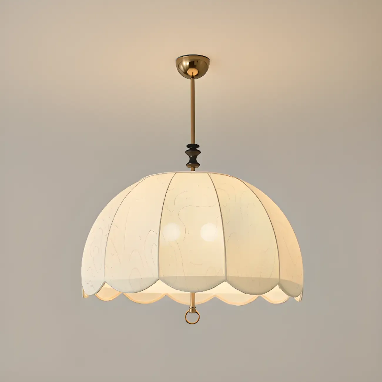 Vintage Fabric Dome Chandelier for Elegant Bedrooom Image - 5