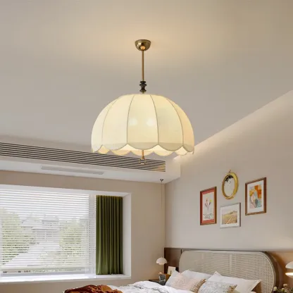 Vintage Fabric Dome Chandelier for Elegant Bedrooom Image - 3