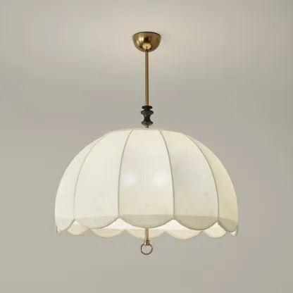 Vintage Fabric Dome Chandelier for Elegant Bedrooom Image - 7