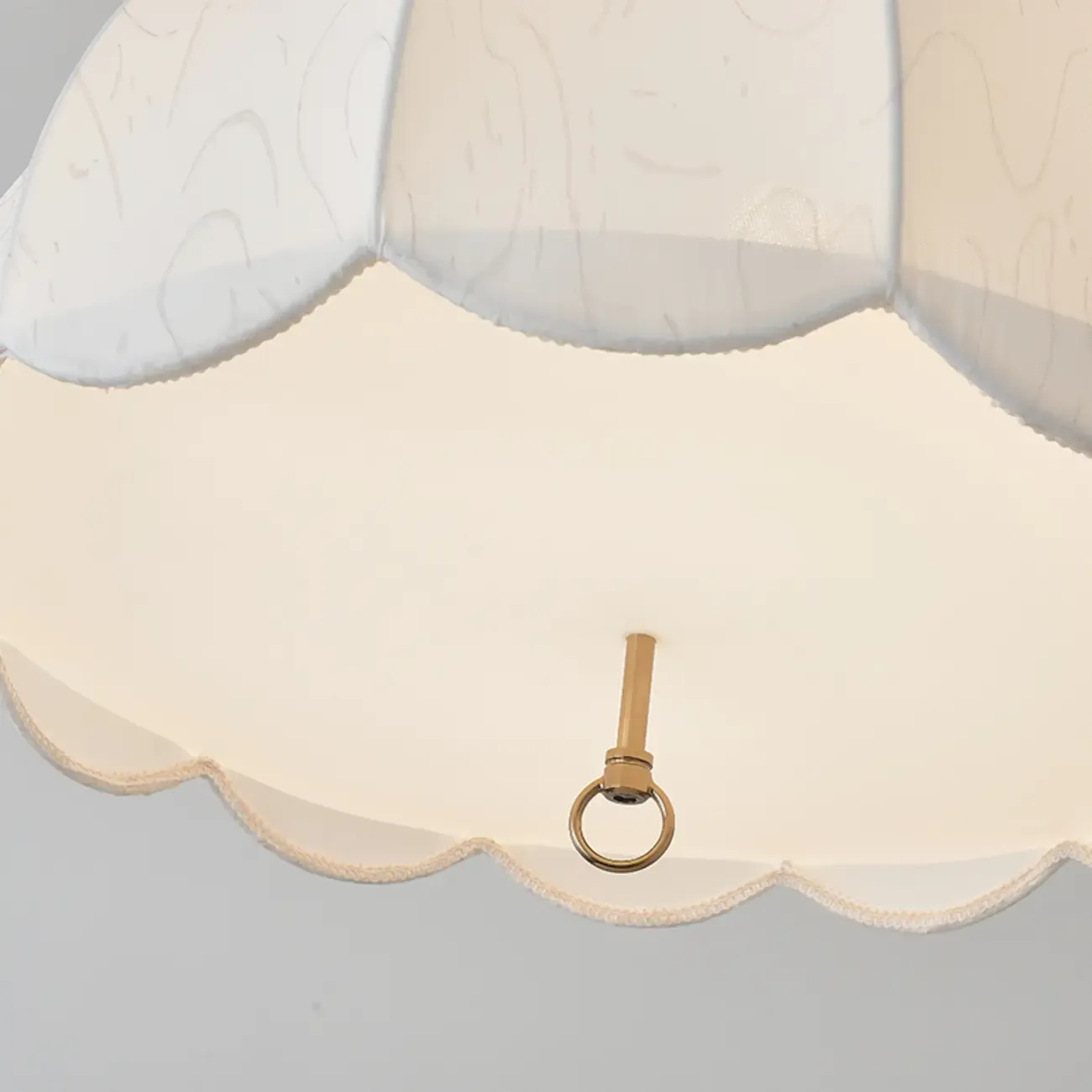 Vintage Fabric Dome Chandelier for Elegant Bedrooom Image - 12
