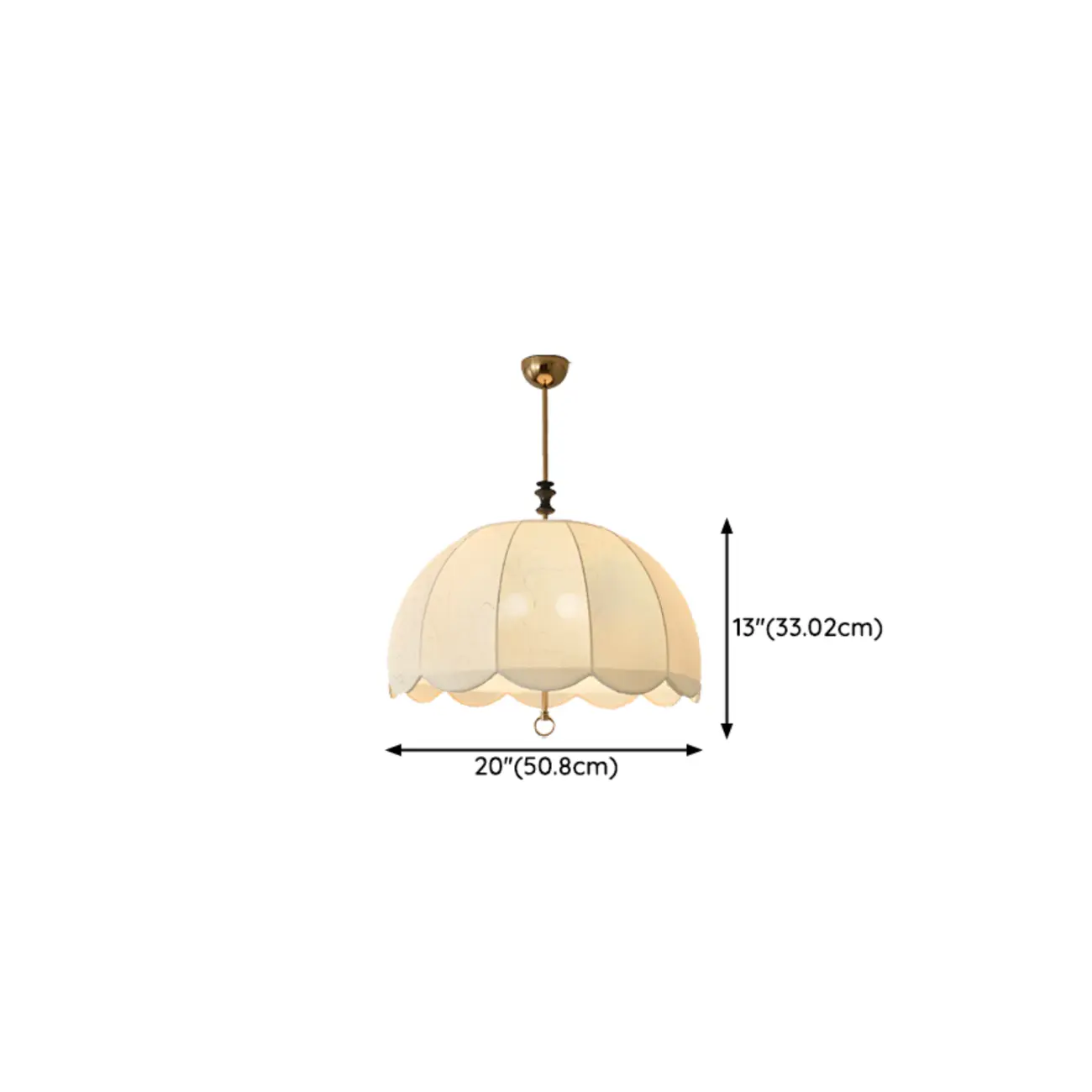 Vintage Fabric Dome Chandelier for Elegant Bedrooom #size | homeyfad