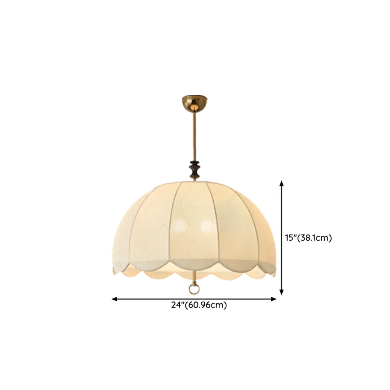 Vintage Fabric Dome Chandelier for Elegant Bedrooom Image - 14 | homeyfad