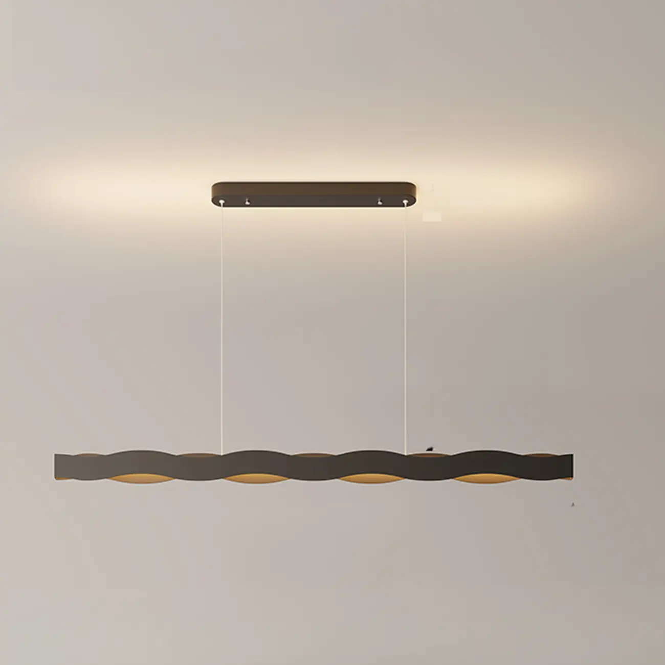 Minimalist White Wave Island Pendant Light Image - 4 | homeyfad