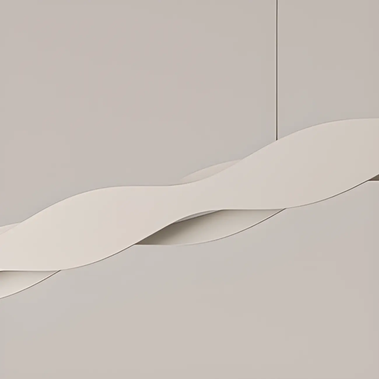 Minimalist White Wave Island Pendant Light Image - 12 | homeyfad