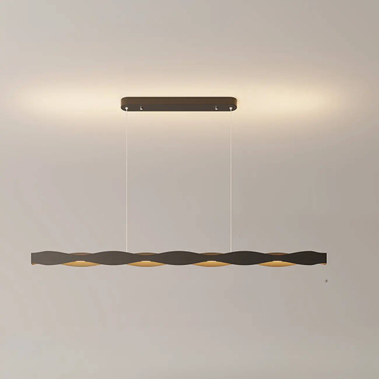 Minimalist White Wave Island Pendant Light Image - 13 | homeyfad