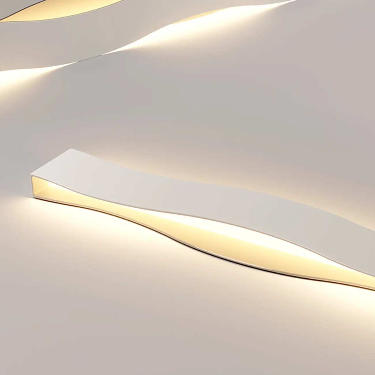 Minimalist White Wave Island Pendant Light Image - 14 | homeyfad