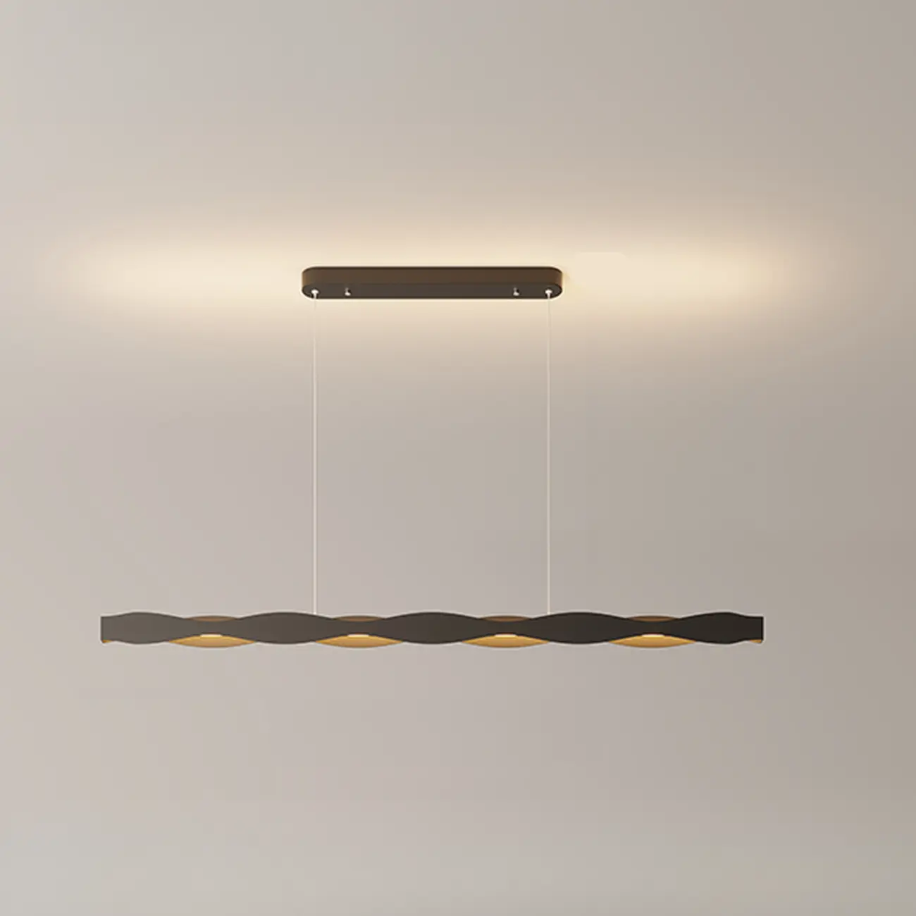 Minimalist White Wave Island Pendant Light Image - 15 | homeyfad