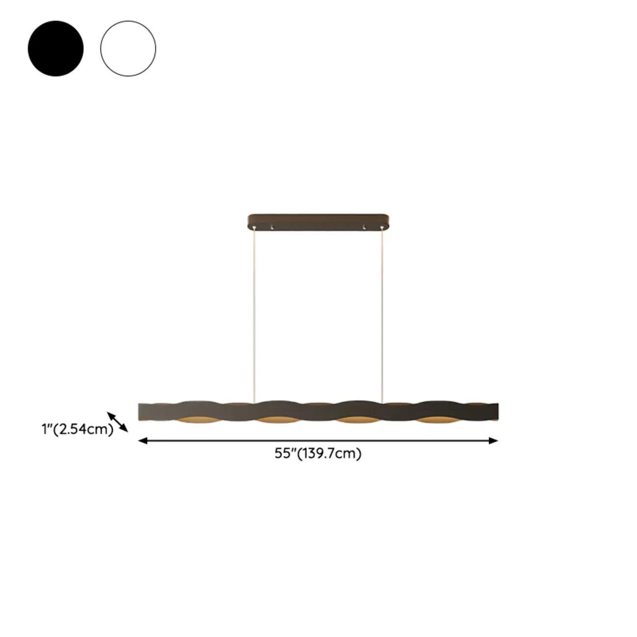 Minimalist White Wave Island Pendant Light Image - 19 | homeyfad