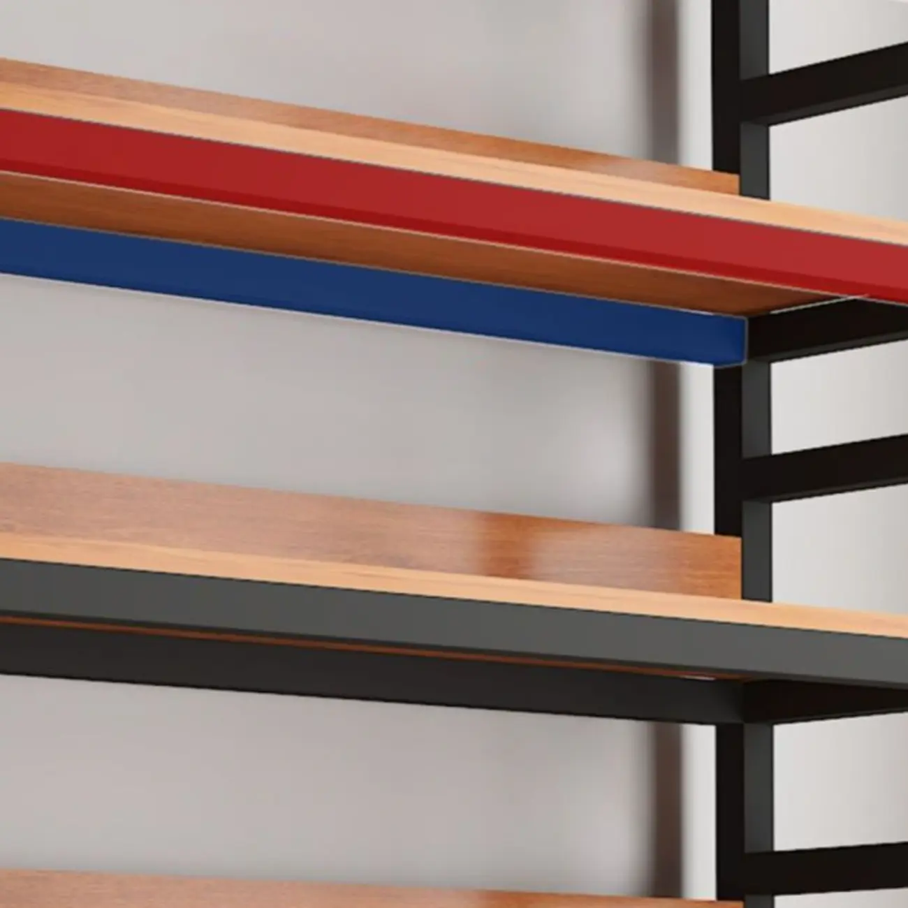 Brown Multi-Shelf Wooden Vertical Bookcase with Cabinet Image - 9 | homeyfad