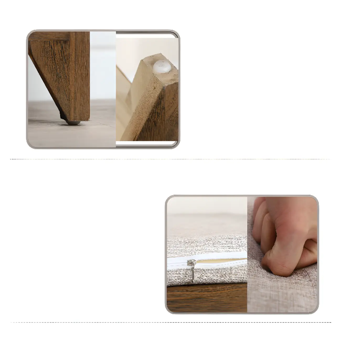 White-Gray Solid Wood Hallway Shoe Bench with Cushion Image - 7 | homeyfad