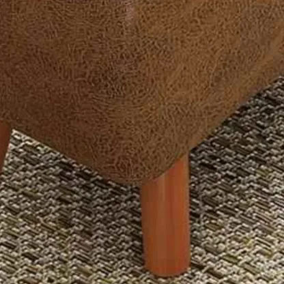 Modern Upholstered Brown Rectangular Bench for Living Room Image - 10