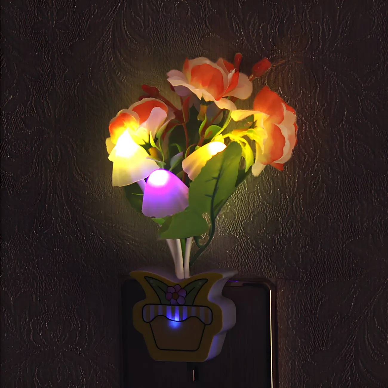Vivid LED Mushroom Flower Night Light Image - 2 | homeyfad