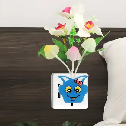 Vivid LED Mushroom Flower Night Light Image - 9