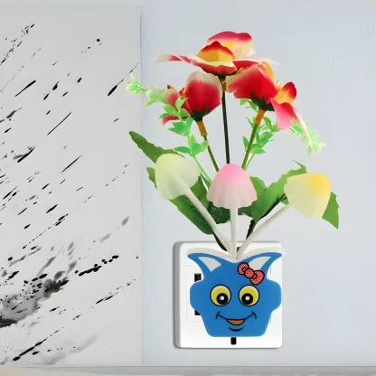 Vivid LED Mushroom Flower Night Light Image - 13