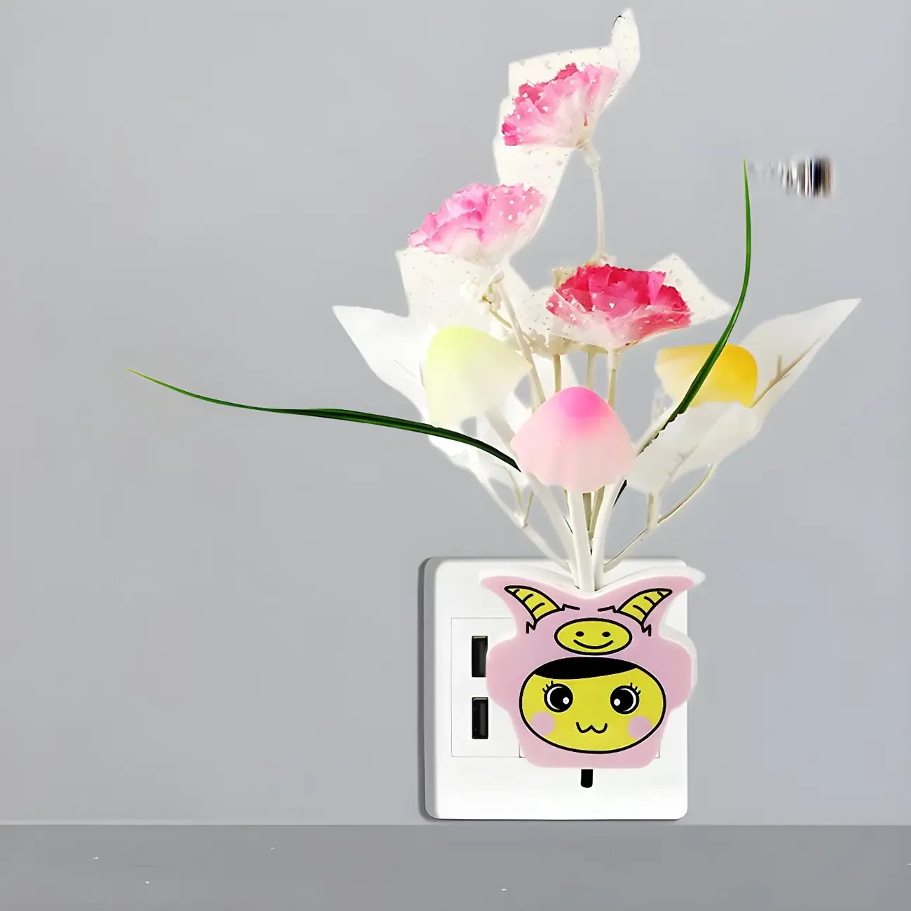 Vivid LED Mushroom Flower Night Light Image - 17