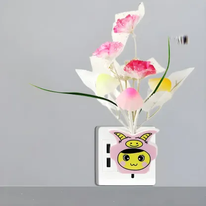 Vivid LED Mushroom Flower Night Light Image - 17