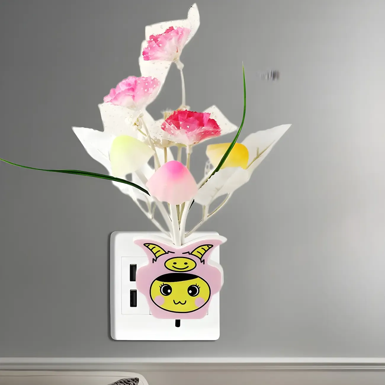 Vivid LED Mushroom Flower Night Light Image - 16
