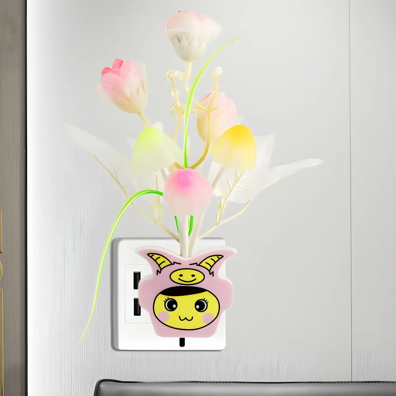 Vivid LED Mushroom Flower Night Light Image - 15 | homeyfad