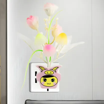 Vivid LED Mushroom Flower Night Light Image - 15