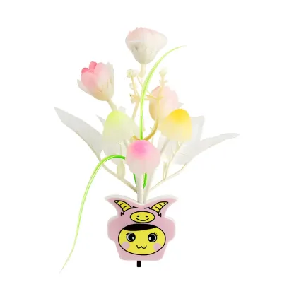 Vivid LED Mushroom Flower Night Light Image - 26