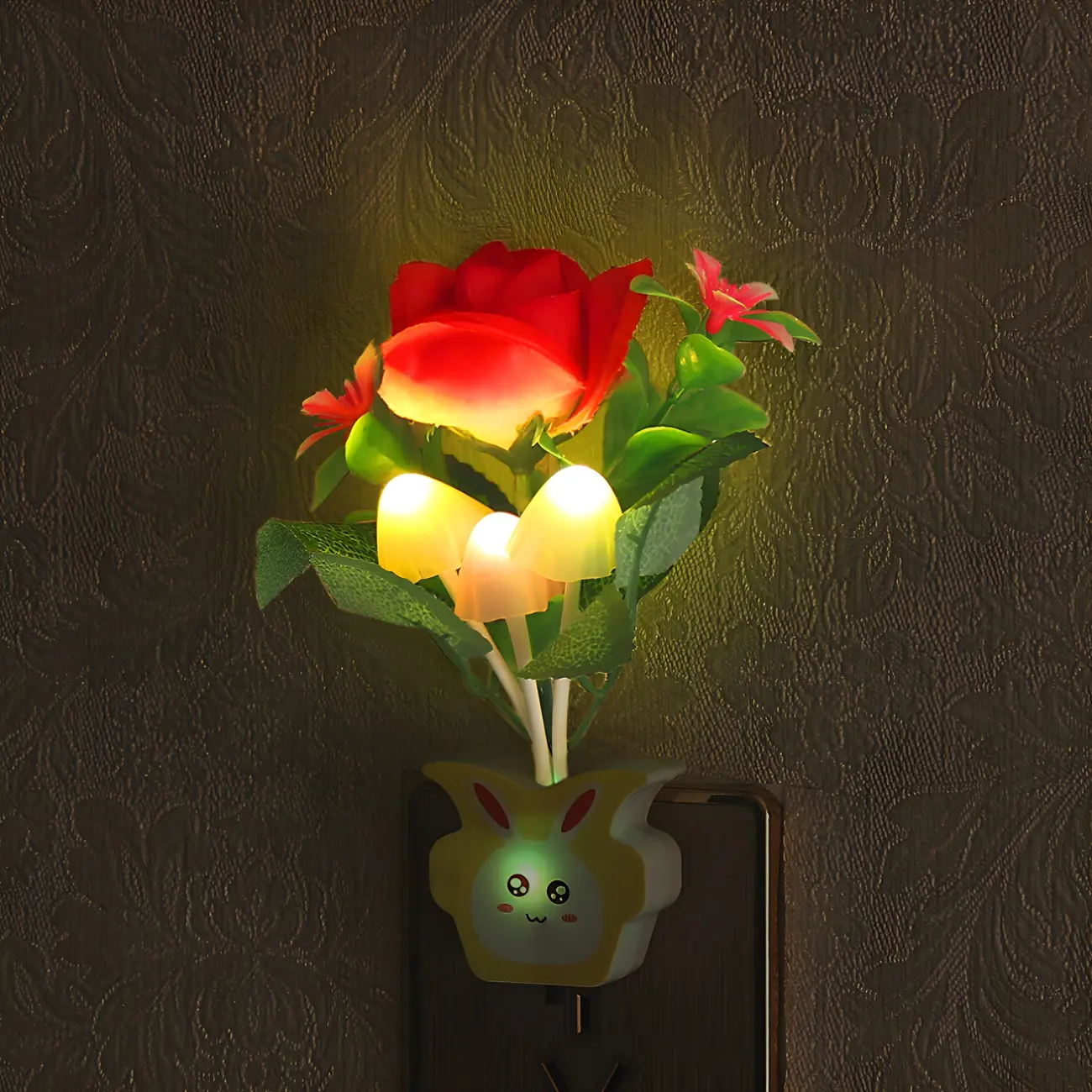 Vivid LED Mushroom Flower Night Light Image - 6 | homeyfad