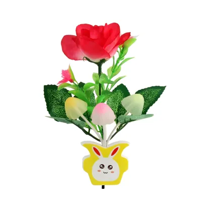 Vivid LED Mushroom Flower Night Light Image - 28