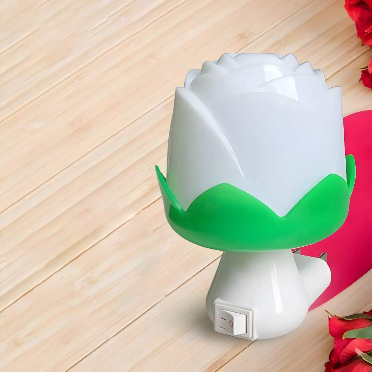 Plastic Floral Plug-In Soft Glow Night Light Image - 1 | homeyfad