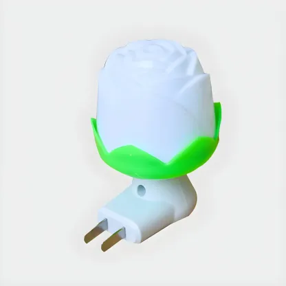 Plastic Floral Plug-In Soft Glow Night Light Image - 3