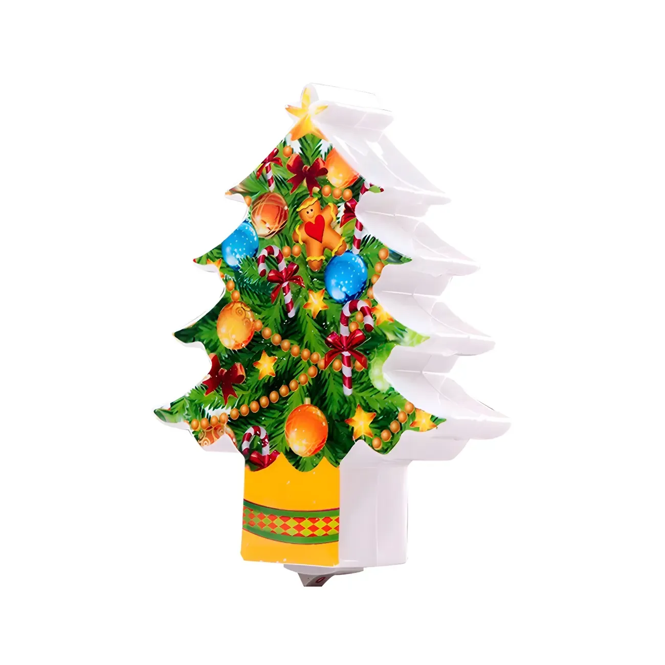 Christmas Tree Plug-In Plastic LED Night Light Image - 3