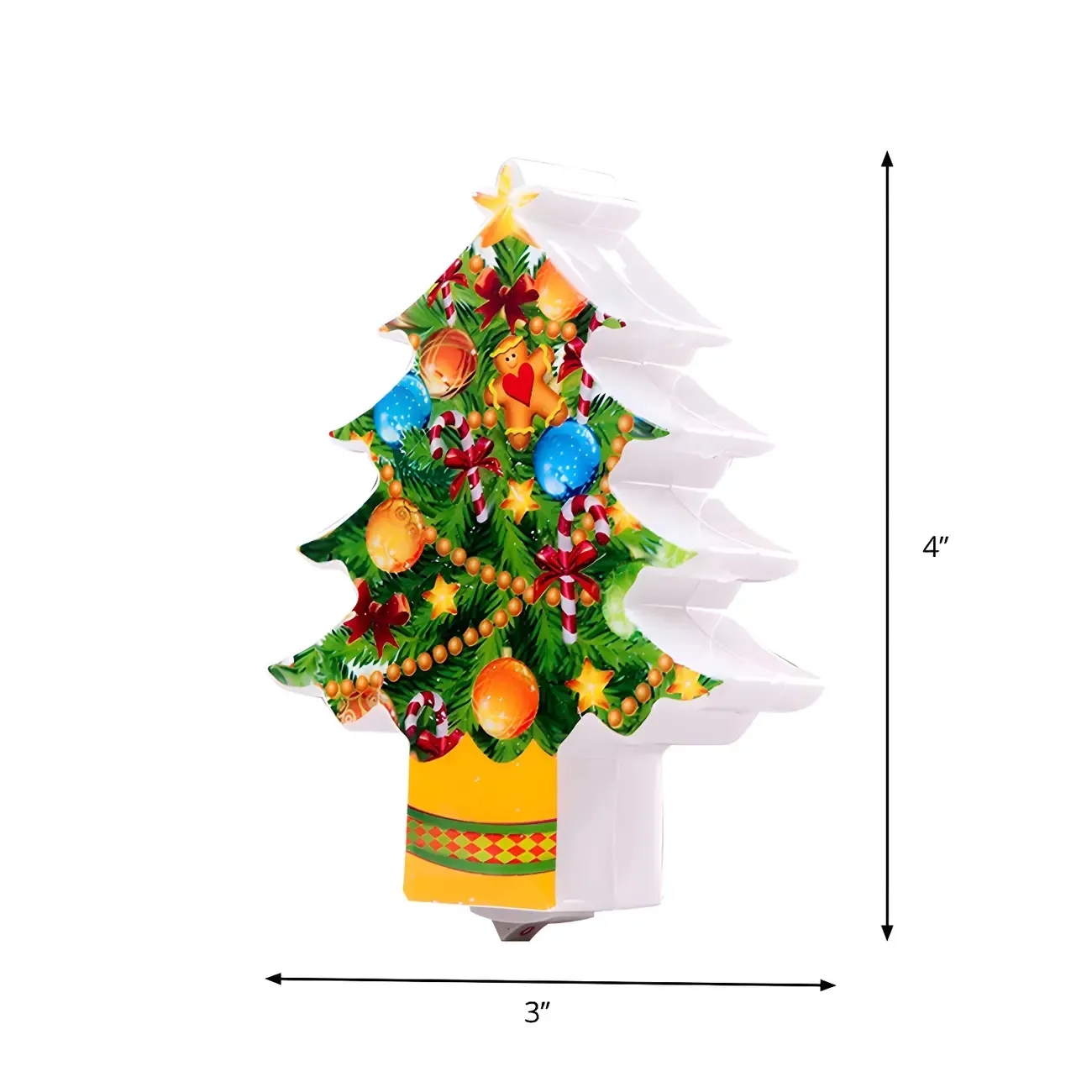 Christmas Tree Plug-In Plastic LED Night Light Image - 4