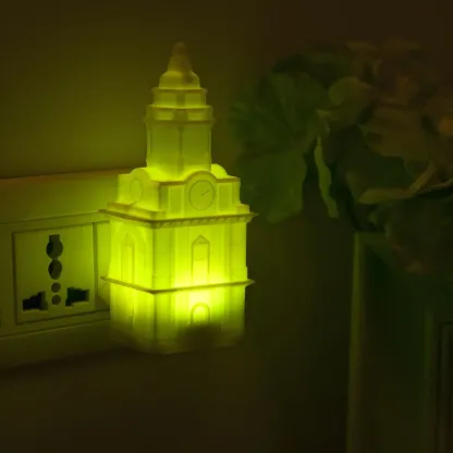 Architectural Tower Plug-In LED Night Light Image - 1