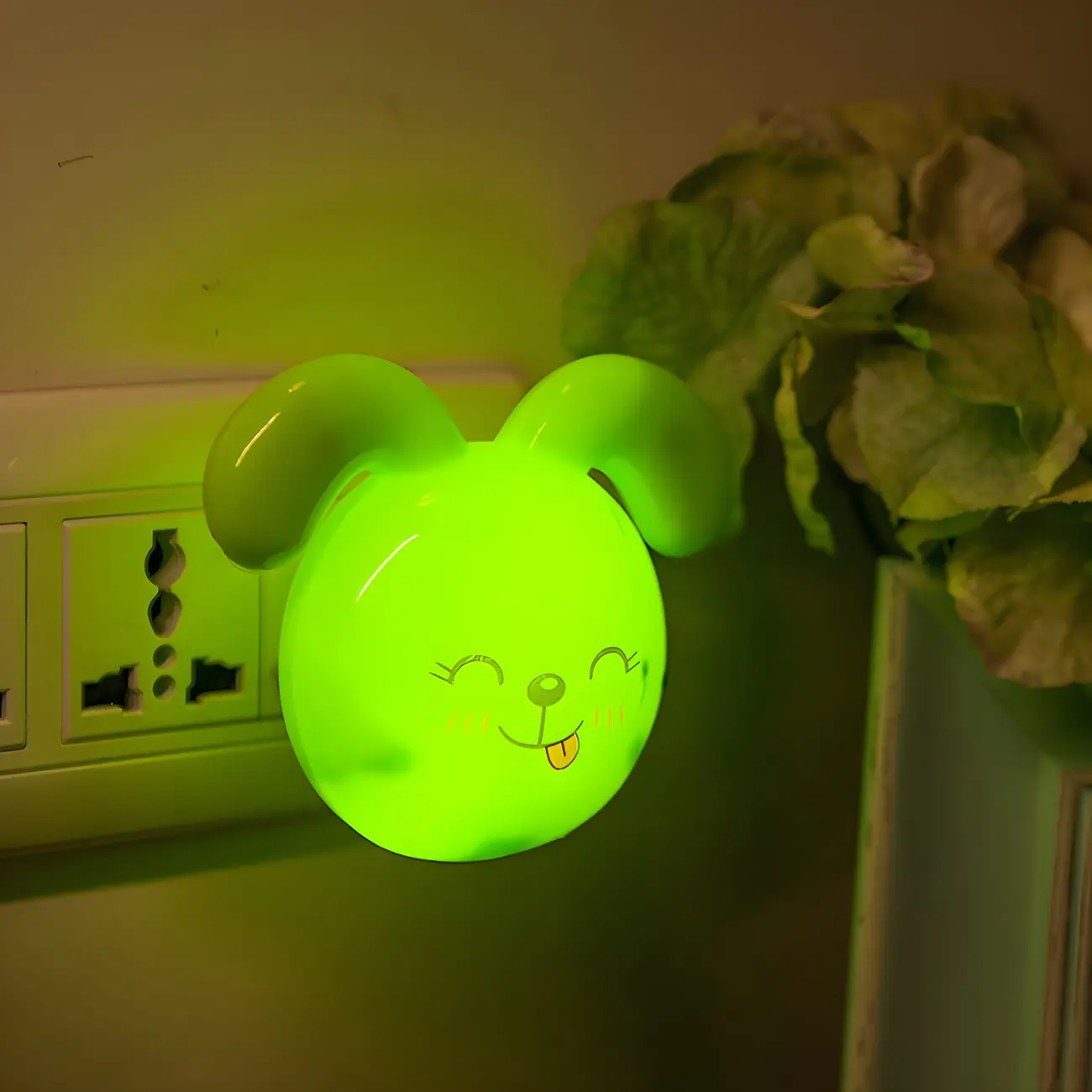 Doggy Green LED Plastic Plug-In Night Light Image - 1 | homeyfad
