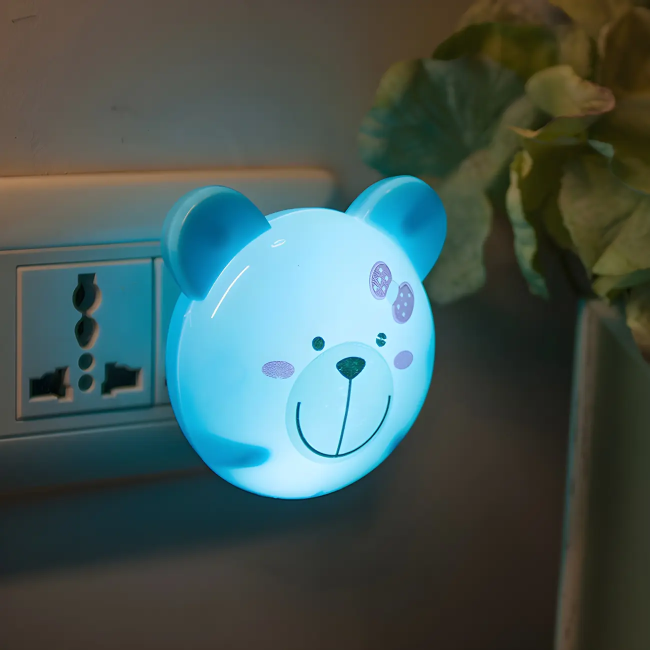 Cute Bear Portable Plug-in LED Night Light Image - 2 | homeyfad