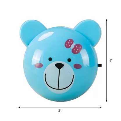 Cute Bear Portable Plug-in LED Night Light Image - 4