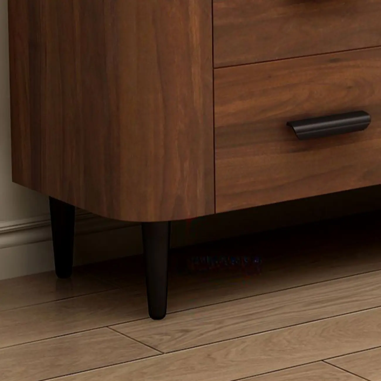 Vintage Wooden TV Stand with Storage Doors for Living Room Image - 8 | homeyfad