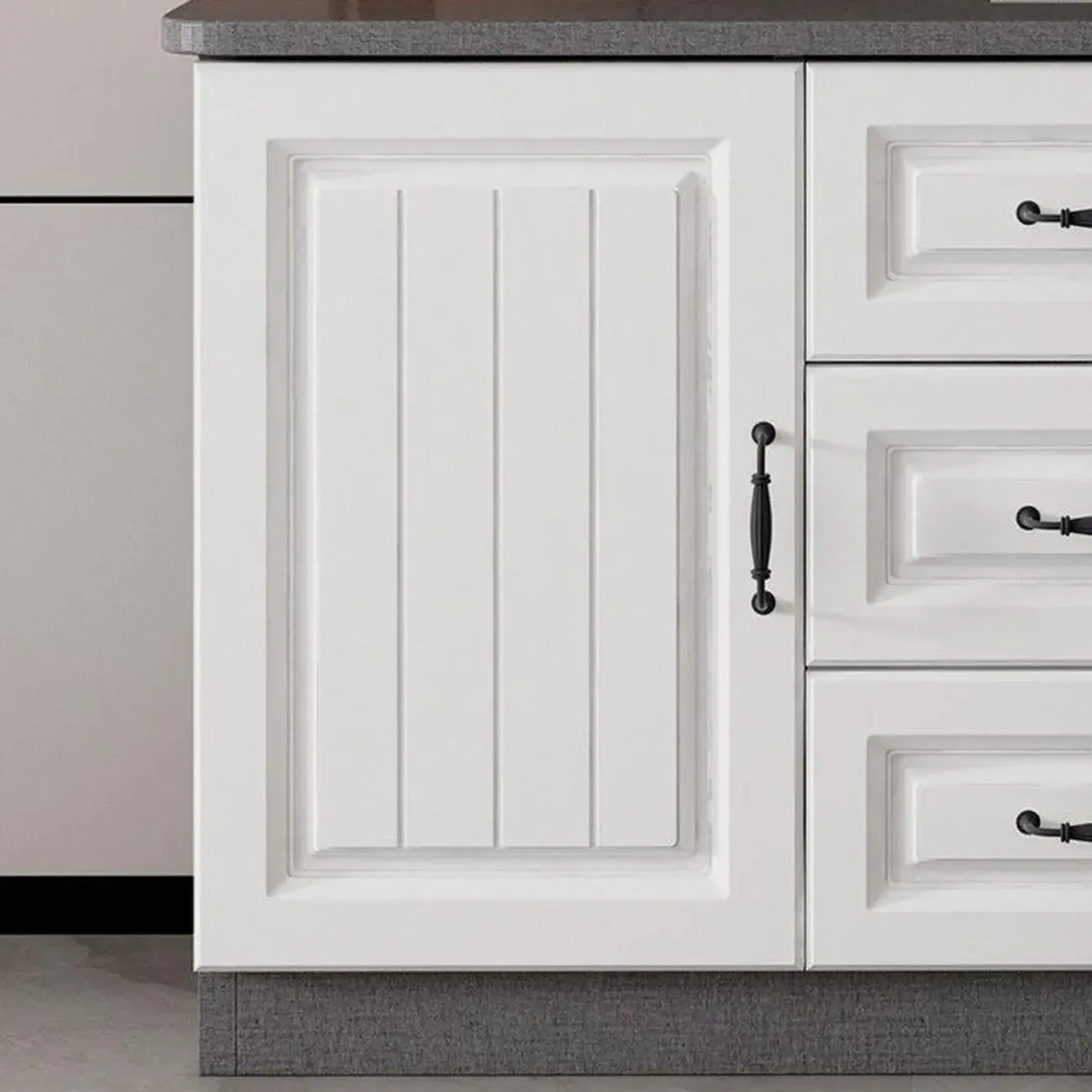 Modern Wooden TV Stand with Shelves and Drawers for Home Image - 10