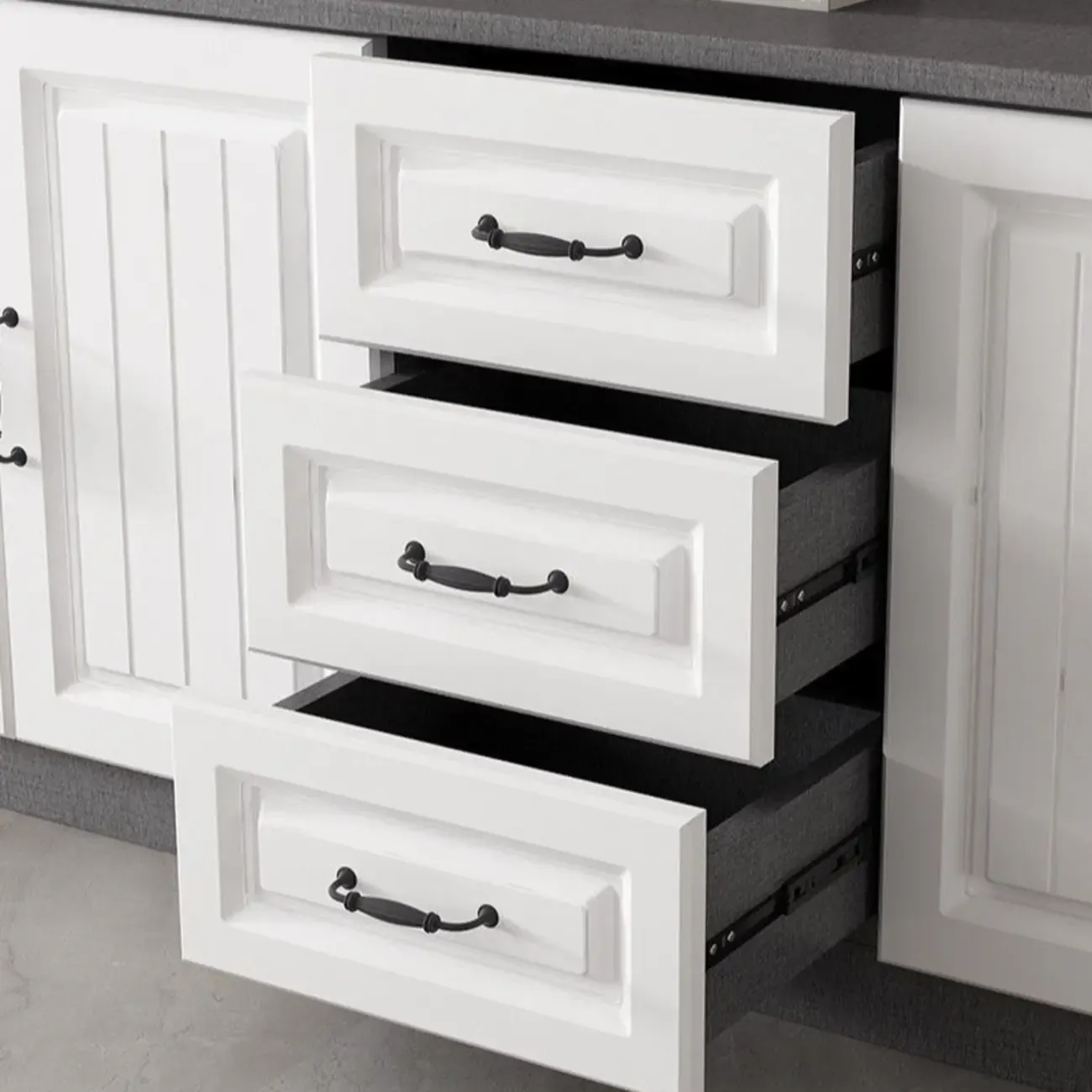 Modern Wooden TV Stand with Shelves and Drawers for Home Image - 12