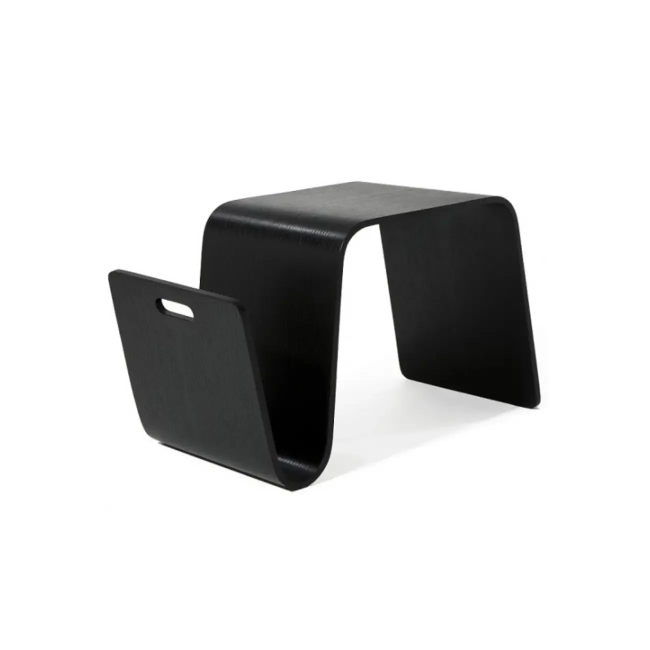 Convertible Wooden Nut-Brown C-Shaped Sofa Side Table Image - 13