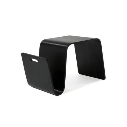 Convertible Wooden Nut-Brown C-Shaped Sofa Side Table Image - 13