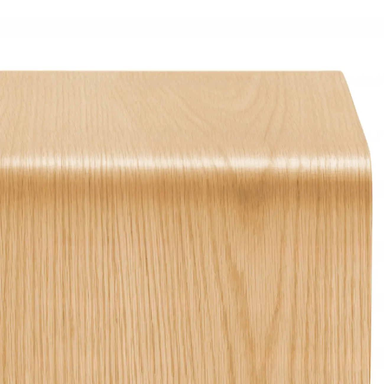 Convertible Wooden Nut-Brown C-Shaped Sofa Side Table Image - 9