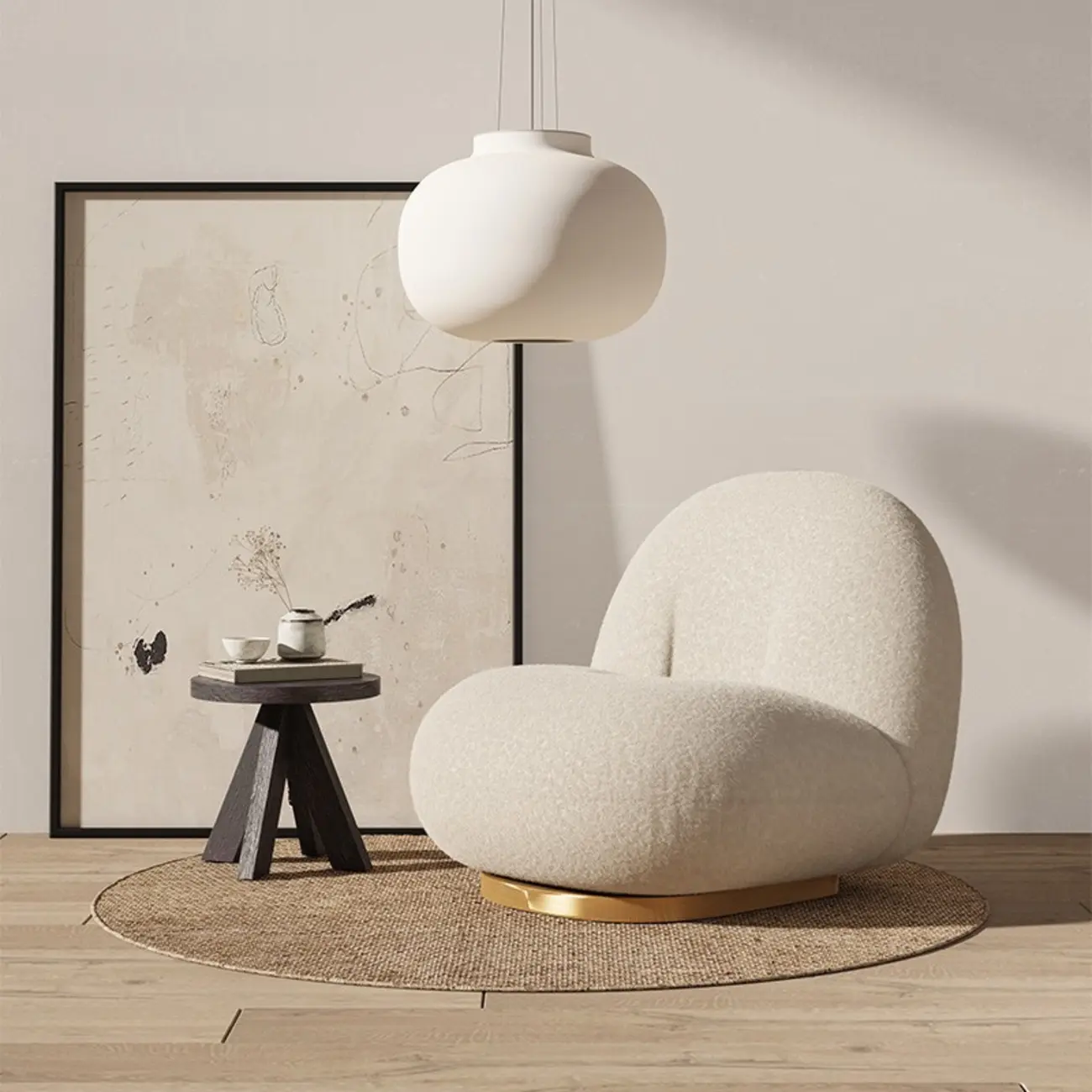 Elegant Fabric Swivel Accent Chair with Smooth for Living Room Image - 1 | homeyfad