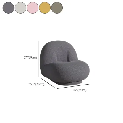 Elegant Fabric Swivel Accent Chair with Smooth for Living Room #size