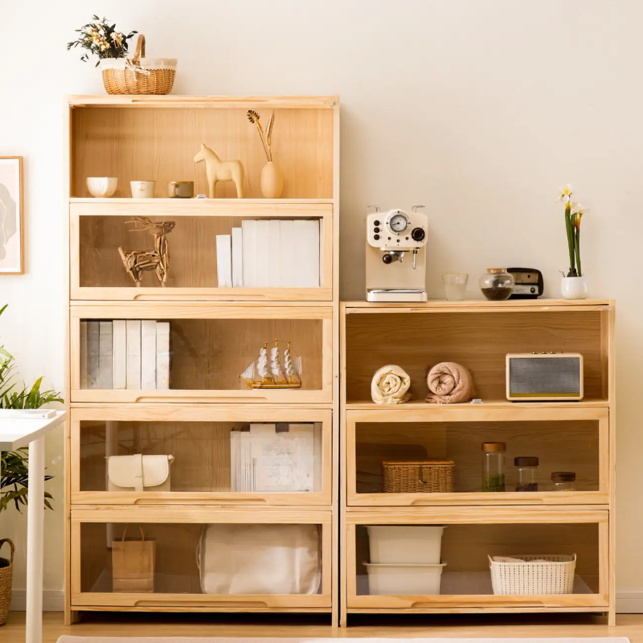 Solid Wood 5-Tier Display Open Shelving Unit Bookcase Image - 1 | homeyfad