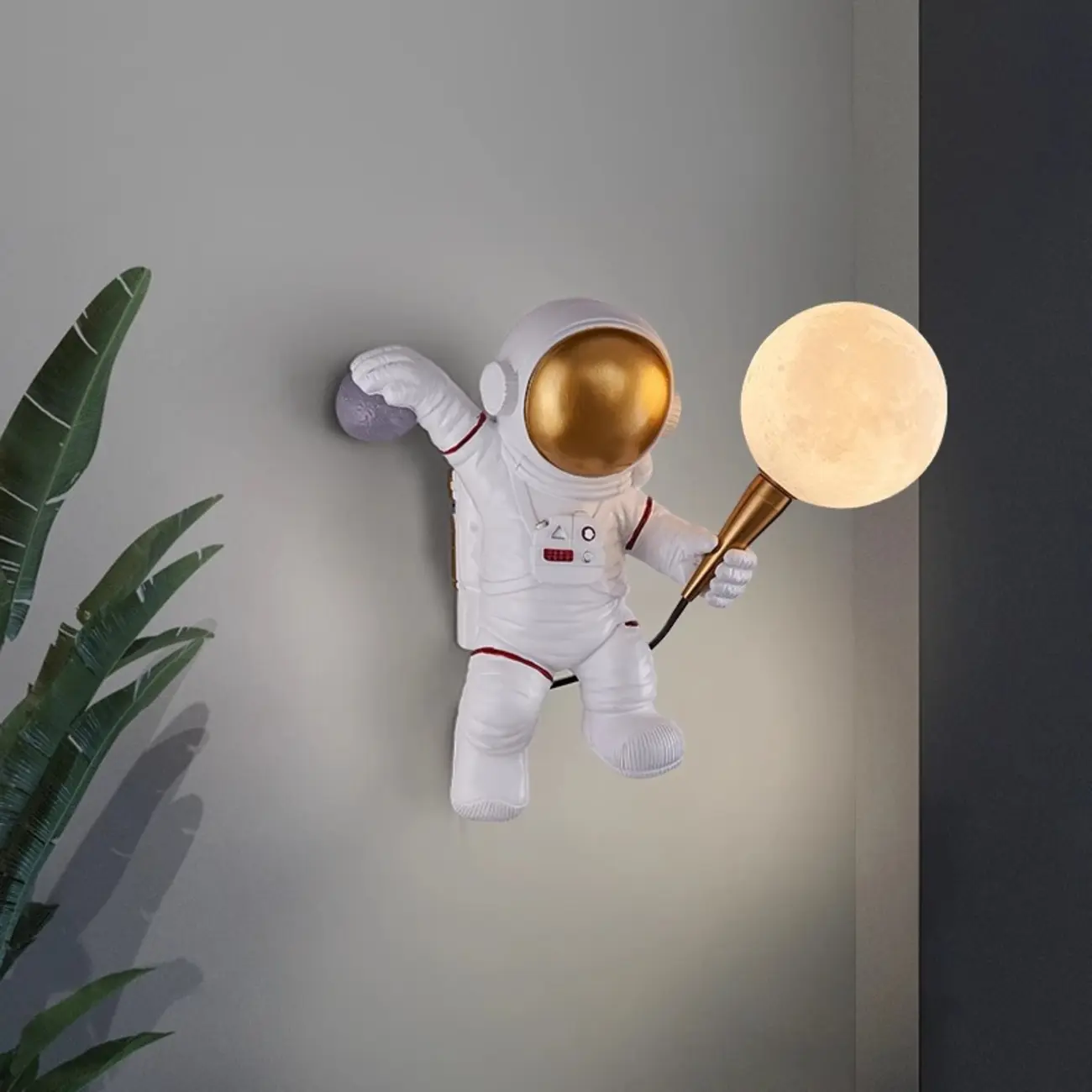 Modern Astronaut Resin Wall Light for Kid's Room Image - 4 | homeyfad