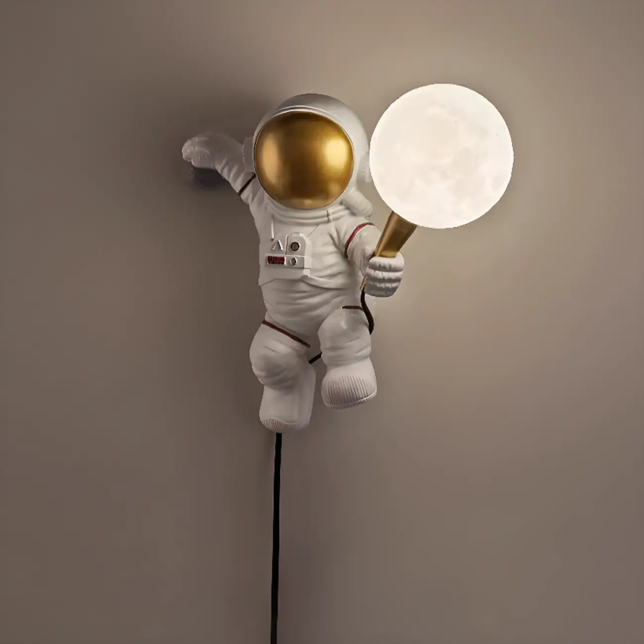 Modern Astronaut Resin Wall Light for Kid's Room Image - 2 | homeyfad